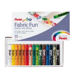 Pentel Fabricfun Pastel DYE Sticks 15 Colors Set