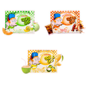 LOTTE BUB-UP HEADER BAG FRUIT: MELON-CREAM SODA/MANGO COCONUT/COLA FLAVOR