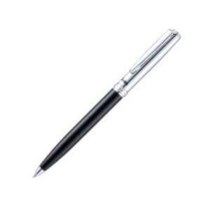 Pentel Sterling Ball Point 0.8mm Black & Silver Barrel – Black Ink