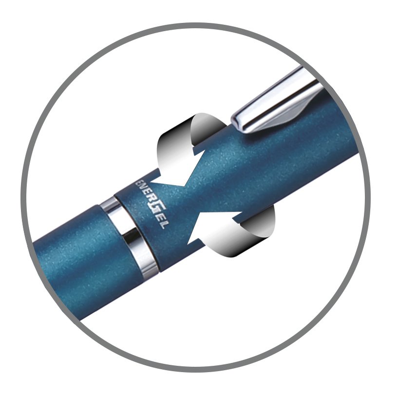 Pentel Energel Metal Body 0.7mm - Black Ink - Image 10