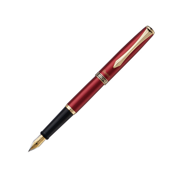 Pentel Sterling Fountain Pen Garnet Design Black Ink