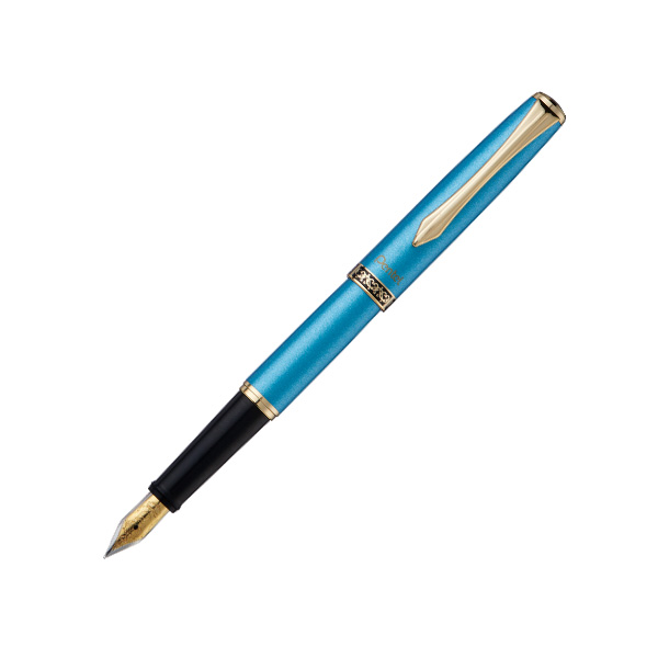 Pentel Sterling Fountain Pen Aquamarine Design Black Ink