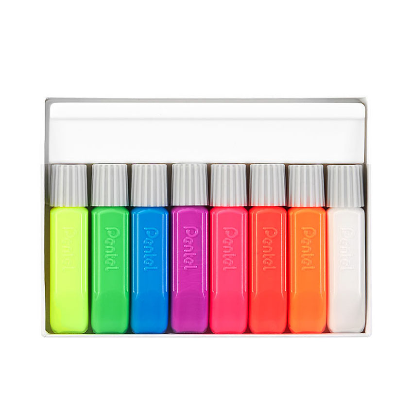 PENTEL FABRIC FUN PAINT 8 COLOR SET (FLUORESCENT COLORS) - Image 2