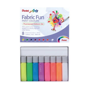 PENTEL FABRIC FUN PAINT 8 COLOR SET (FLUORESCENT COLORS)