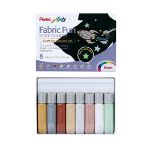PENTEL FABRIC FUN PAINT 8 COLOR SET (SPARKLING COLOURS)