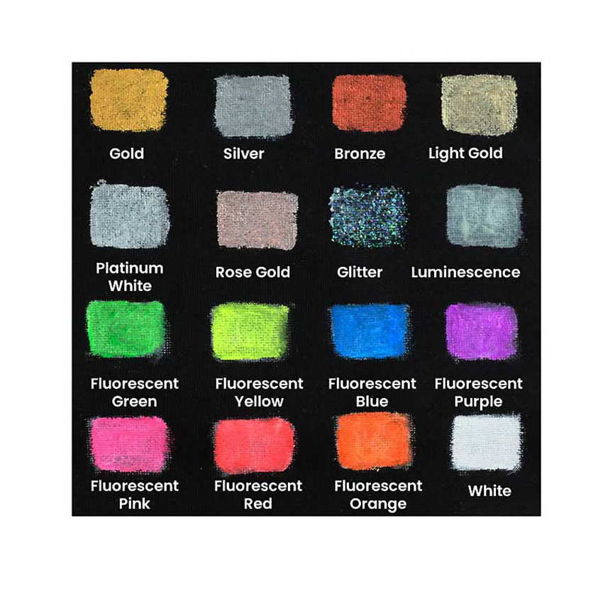PENTEL FABRIC FUN PAINT 8 COLOR SET (SPARKLING COLOURS) - Image 4