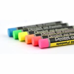 PENTEL OIL PASTEL METALLIC & FLUORESCENT 12 COL. SET