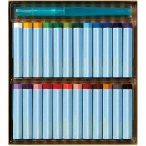 VISTAGE WATERCOLOUR PASTELS 24COLS.SET WITH WATER  BRUSH SET