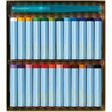 VISTAGE WATERCOLOUR PASTELS 24COLS.SET WITH WATER BRUSH SET
