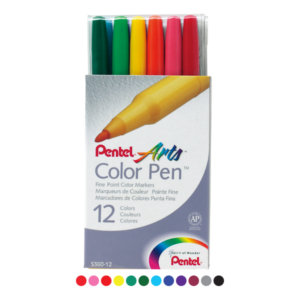 Pentel Color Pen 12 Colors Set
