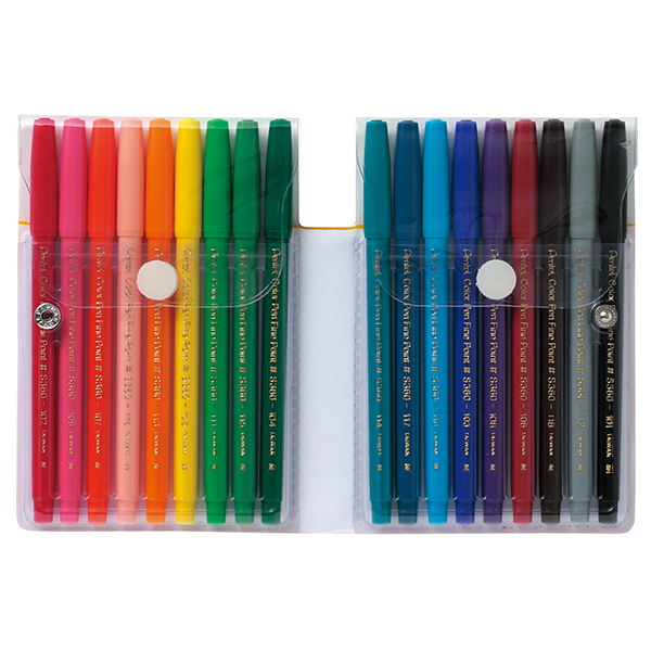 Pentel Color Pen 18 Colors Set - Image 2