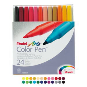 Pentel Color Pen 24 Colors Set