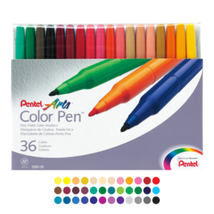 Pentel Color Pen 36 Colors Set
