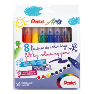 Pentel Washable Color Pen 8 Colors Large Tip