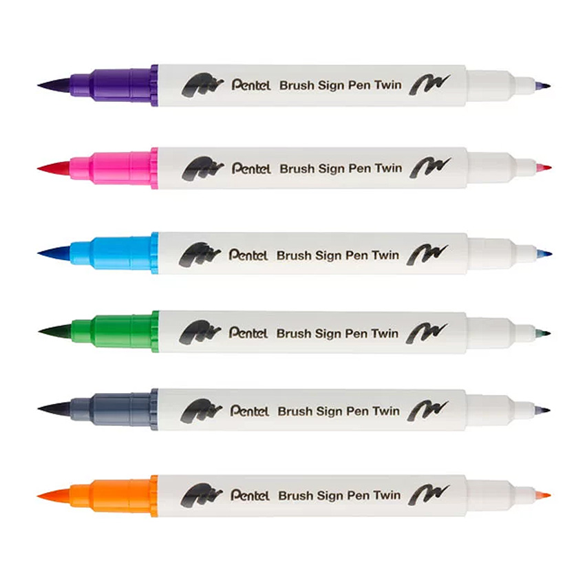 Pentel Brush Sign Pen Twin - Image 7