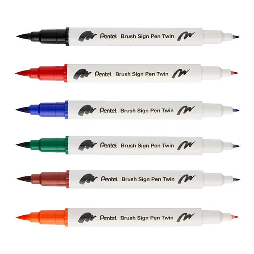 Pentel Brush Sign Pen Twin - Image 6