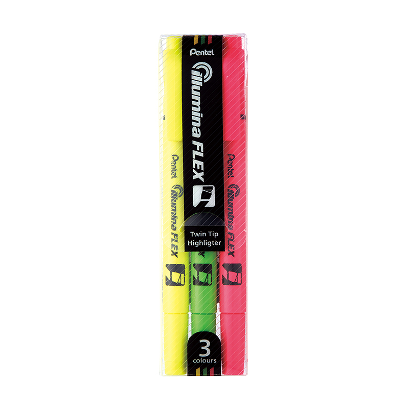 Pentel Twin Tip Illumina Flex Highlighter Flexible Chisel & Fine Tip - Image 6