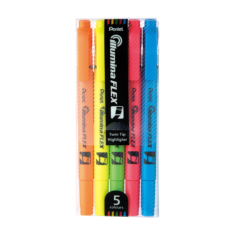 Pentel Twin Tip Illumina Flex Highlighter Flexible Chisel & Fine Tip - Image 7