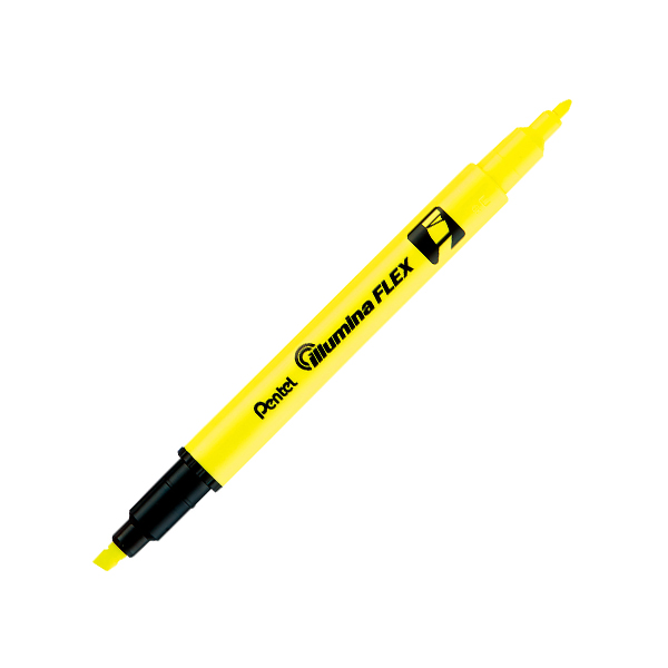 Pentel Twin Tip Illumina Flex Highlighter Flexible Chisel & Fine Tip - Image 2