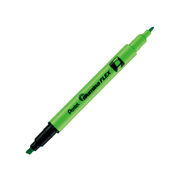 Pentel Twin Tip Illumina Flex Highlighter Flexible Chisel & Fine Tip - Image 3