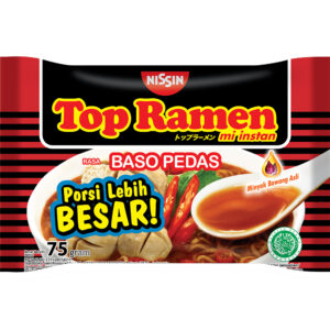 NISSIN TOP RAMEN BESAR-RASA BASO PEDAS 75G TRNSP