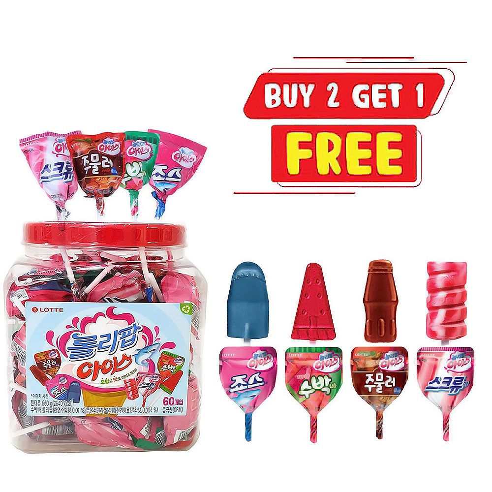 LOTTE LOLLIPOP ICE CANDY 11G (Buy 2 Get 1 Free)