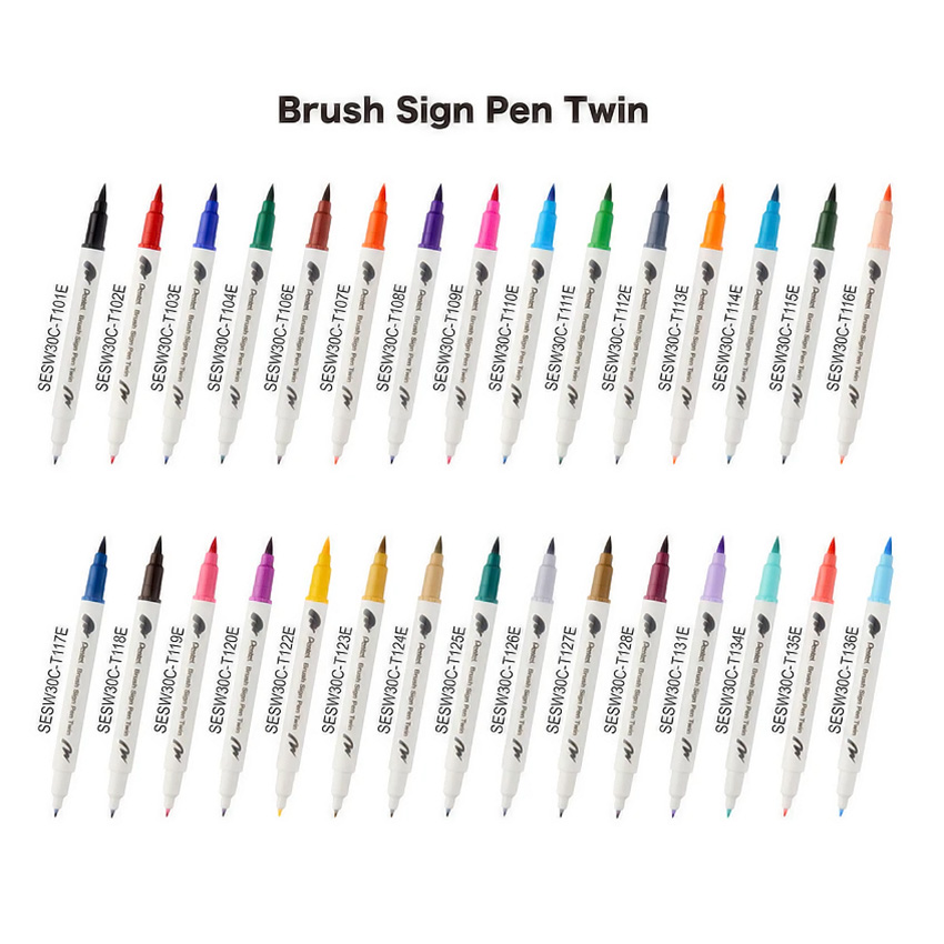 Pentel Brush Sign Pen Twin - Image 9